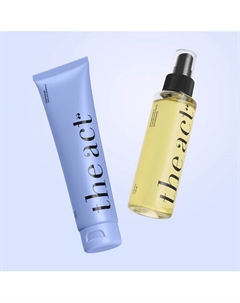 Набор для очищения лица: гидрофильное масло и гель для умывания The act