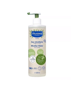 Органическая мицеллярная вода для лица и тела BIO Eau Micellaire 400 Mustela