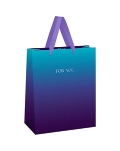 Пакет подарочный "Intense gradient", фольга, матовая ламинация Meshu