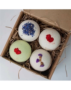 Бомбочки для ванны набор подарочный Бурлящий гейзер 4 шт Macoy luxury body home