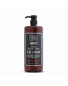 3 в 1 Гель для душа, волос и лица для мужчин Сандал 1000 Dead sea collection