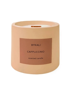 Свеча ароматическая "Капучино" с деревянным фитилем в камне 120 Bykali