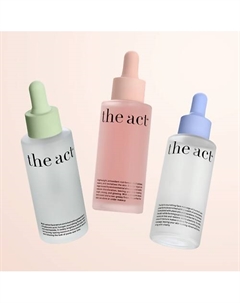 Набор сывороток сияние + увлажнение + масло для лица 3 The act