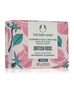 Нежное мыло для очищения лица и тела British Rose The body shop