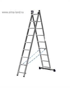 Лестница «» 38823-09, двухсекционная, 9 ступеней Сибин