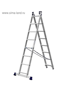 Лестница «» 38823-08, двухсекционная, 8 ступеней Сибин
