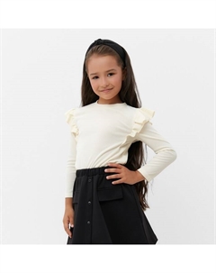 Джемпер детский с воланами, размер 32 (110-116 см), молочный Kaftan