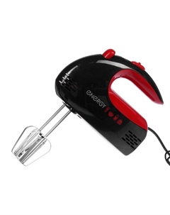 Миксер ENERGY EN-244, ручной, 250 Вт, 5 скоростей, 2 насадки, чёрно-красный Energy