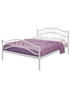 Кровать двуспальная «Надежда Плюс», 1600×2000 мм, металл, цвет белый Милсон