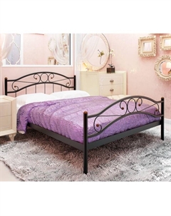 Кровать двуспальная «Надежда Плюс», 1400×2000 мм, металл, коричневая Милсон