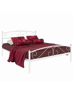 Кровать односпальная «Вероника плюс», 1200×2000 мм, металл, цвет белый Милсон