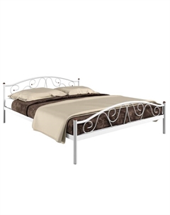 Кровать двуспальная «Ангелина Плюс», 1400×2000 мм, металл, цвет белый Милсон