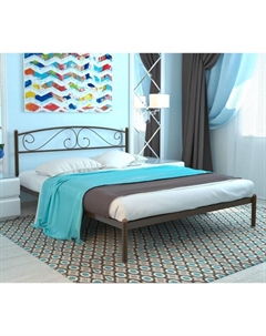 Кровать односпальная «Вероника», 1200×2000 мм, металл, цвет коричневый Милсон