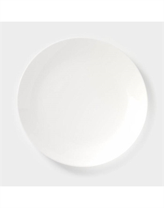 Тарелка фарфоровая десертная с утолщённым краем Wilmax Olivia Pro, d=20 см, цвет белый Wilmax england