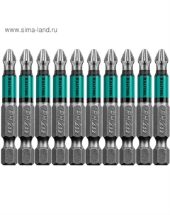 Биты Optimum Line 26122-2-50-10, Е 1/4", 50 мм, 10 шт., PH2 Kraftool