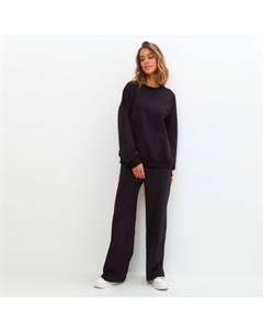 Костюм женский (толстовка/брюки), цвет чёрный, размер 48 Modellini