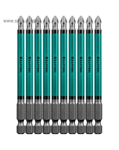 Биты Optimum Line 26122-2-100-10, Е 1/4", 100 мм, 10 шт., PH2 Kraftool