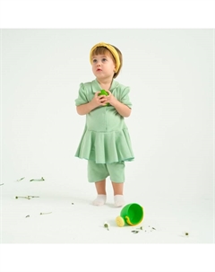 Боди-платье детское, цвет зелёный, рост 80-86 см Minaku