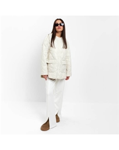 Куртка стёганая женская демисезонная Oversize, размер 50, молочная Mist
