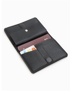 Обложка 3в1: для банковских карт, купюр, документов, чёрная Bagsland