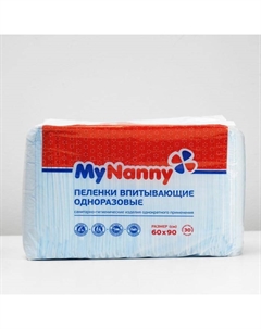 Одноразовые впитывающие пеленки My Nanny, 60 x 90 см, 30 шт. Medmil