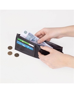 Портмоне мужское на кнопке, отдел для купюр, для карт, для монет, цвет коричневый Textura