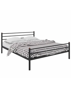 Кровать двуспальная «Милана Плюс», 1400×2000 мм, металл, цвет чёрный Милсон
