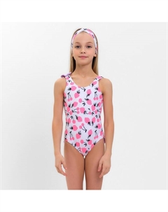 Купальник детский слитный с повязкой, рост 104-110 см Minaku