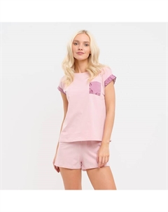 Пижама женская (футболка, шорты) Pink, размер 44-46 Kaftan