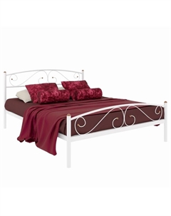 Кровать двуспальная «Вероника плюс», 1400×2000 мм, металл, цвет белый Милсон