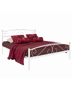 Кровать двуспальная «Вероника плюс», 1600×1900 мм, металл, цвет белый Милсон
