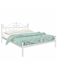 Кровать двуспальная «Диана Плюс», 1400×2000 мм, металл, цвет белый Милсон