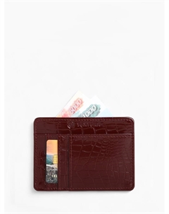 Картхолдер, на 4 карты, бордовый Textura