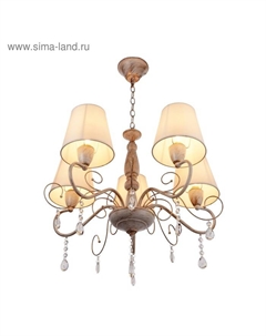 Люстра «Бриджит» 5хE14 40 Вт золото патинированное 59×59×32 см Bayerlux