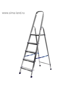 Стремянка «» 38801-5, алюминиевая, 103 см, 5 ступеней Сибин