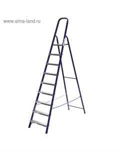 Стремянка «» 38803-09, стальная, 187 см, 9 ступеней Сибин