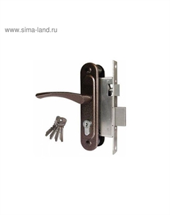 Замок врезной Димитровград «» ЗВ.7, м/о 55 мм, с/руч, цвет медь Omega