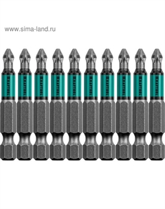 Биты Optimum Line 26124-2-50-10, Е 1/4", 50 мм, 10 шт., PZ2 Kraftool