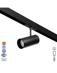 Светильник трековый ULTRA «Цилиндр», светодиодный, 30 Вт, 48 В, 3000K-5700К, CRI90, 7×15.5×21.7 см, чёрный Bayerlux
