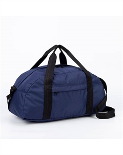 Сумка спортивная на молнии, без подкладки, наружный карман, средний размер, длинный ремень, цвет синий Зфтс