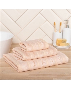 Полотенце махровое «» Bamboo Biege, 70×130 см, бежевое Этель