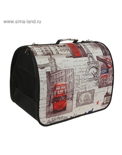 Сумка - переноска для животных "Лондон", 49 х 30 х 35 см, микс цветов Пижон