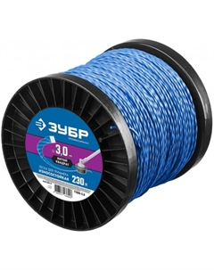 Леска для триммера ЗУБР Профессионал 71035-3.0, сечение витой квадрат, d=3 мм, 230 м Зубр