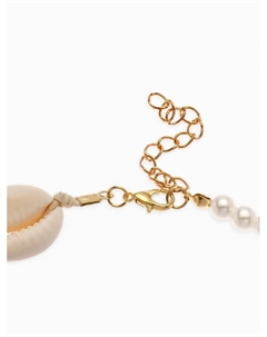 Чокер «Морская звезда», белый в золоте, 42 см Qf