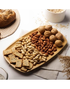 Блюдо для подачи Striata, овальное, 30×18 см, бамбук Доляна