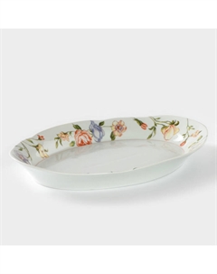 Блюдо Добрушский завод «Тиффани», 330 мл, фарфор, белое Добрушский фарфоровый завод