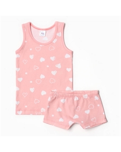 Комплект для девочки (Майка, трусы), цвет пудра, рост 104 см Bonito