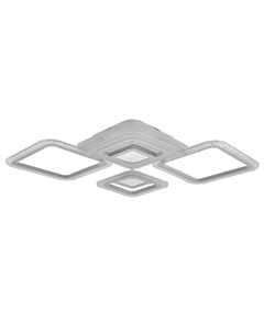 Люстра с ПДУ 1145/4WT LED 108 Вт 3000-6000К+подсветка основания диммер белый 78×50×9 см 5250 Bayerlux