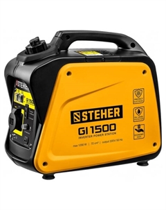 Инверторный генератор STEHER GI-1500, 4 Т, 1 кВт, 220 В, ручной стартер, 3 л, 12 кг Steher