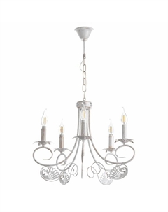 Люстра «Элессия» 5xE14 40 Вт белый с золотой патиной 55×55×41.5-100 см Bayerlux